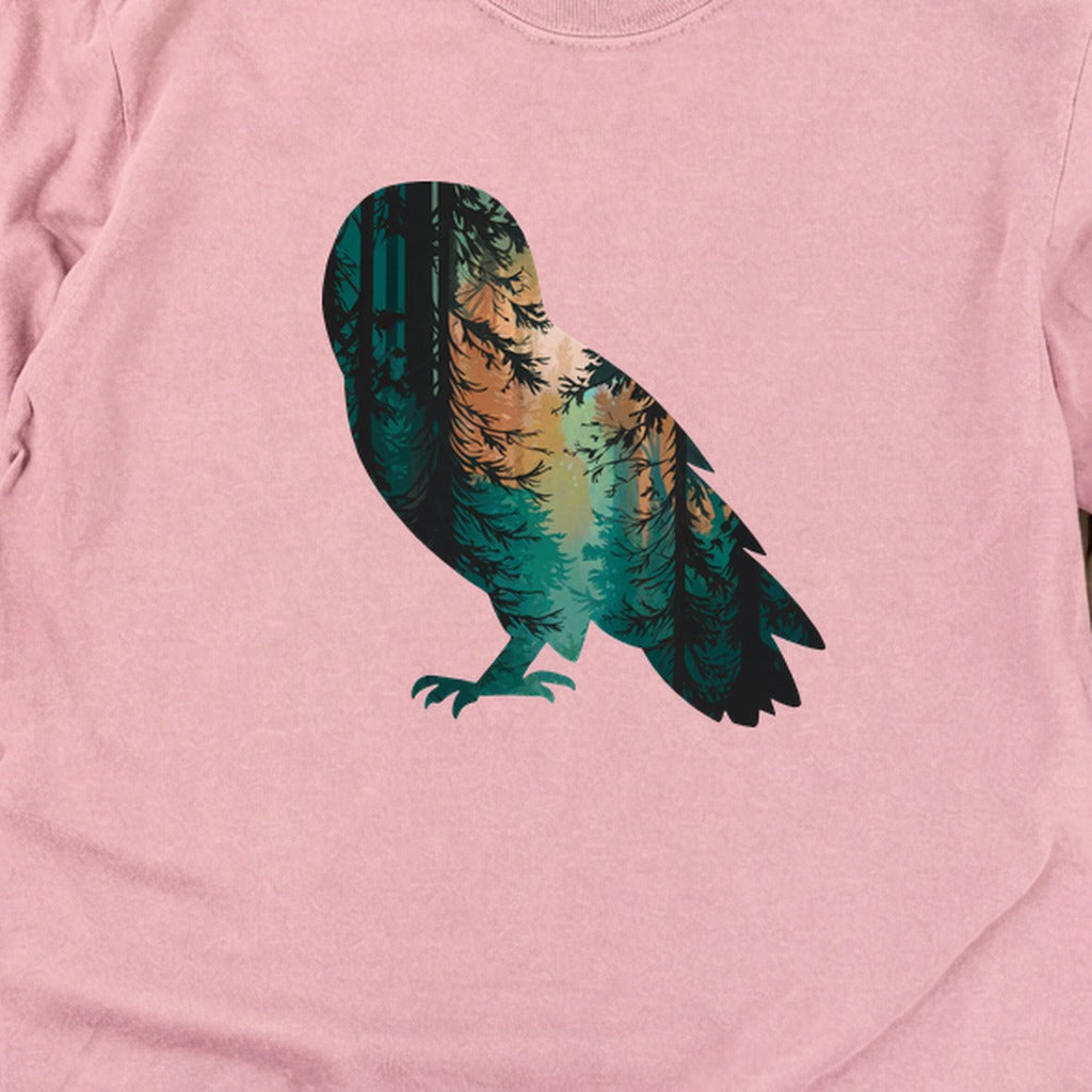 Barn Owl Silhouette Cotton Long Sleeve