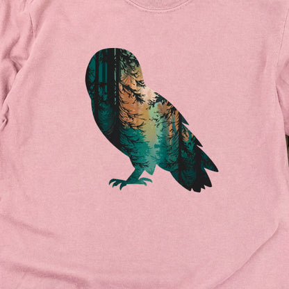 Barn Owl Silhouette Cotton Long Sleeve
