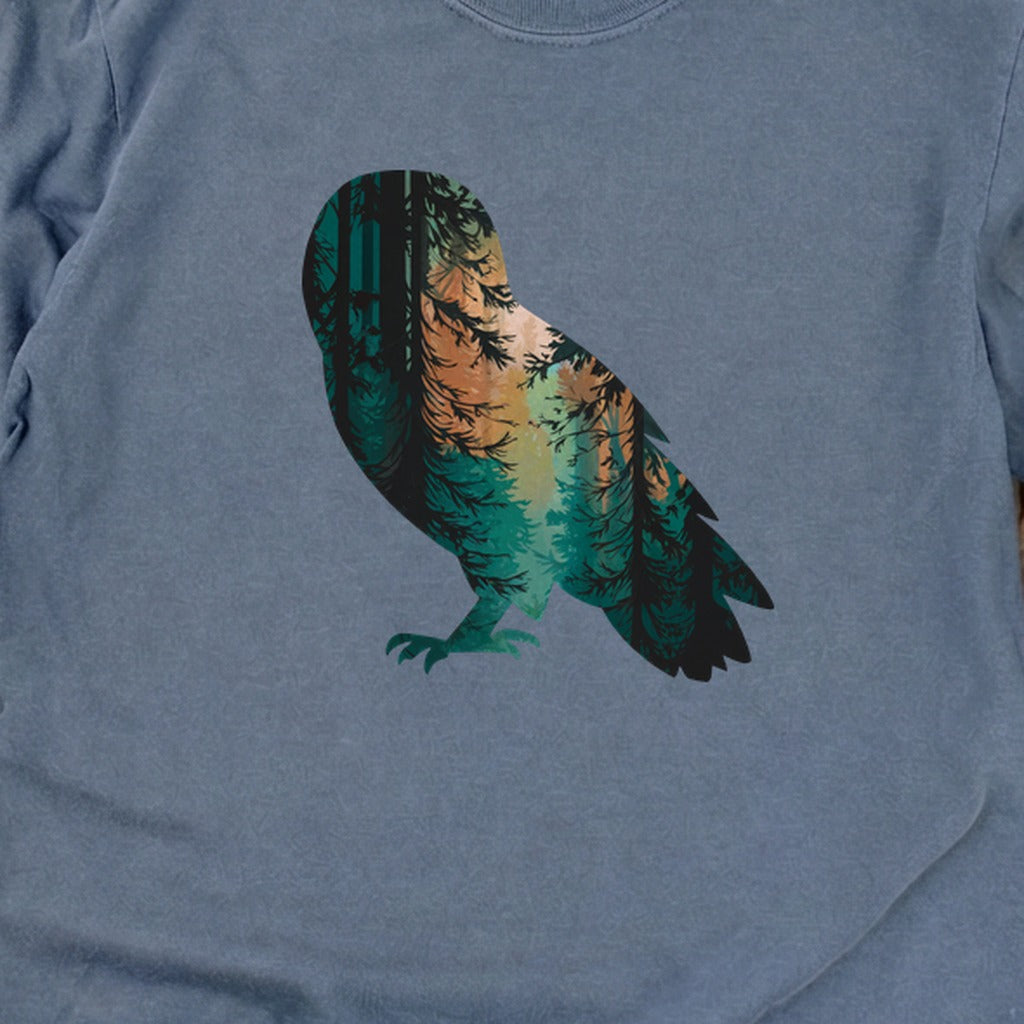 Barn Owl Silhouette Cotton Long Sleeve