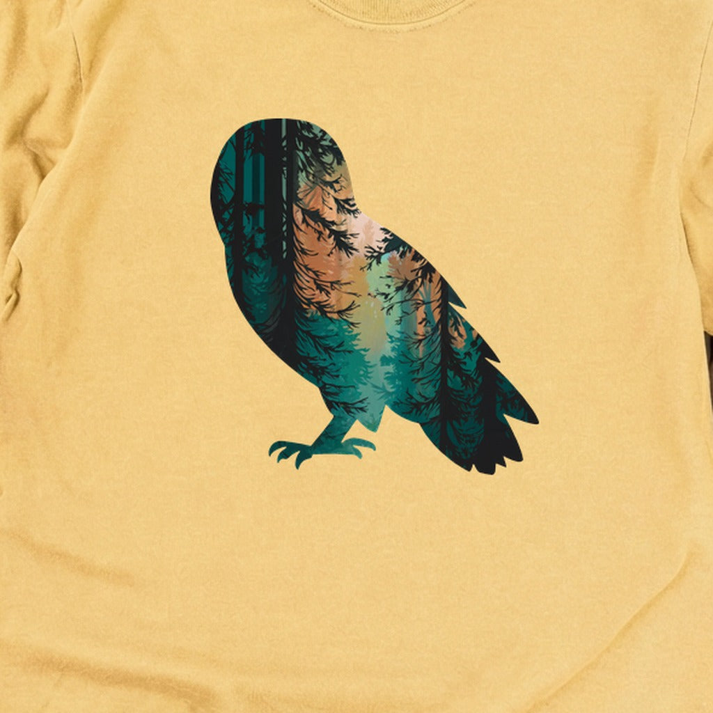 Barn Owl Silhouette Cotton Long Sleeve