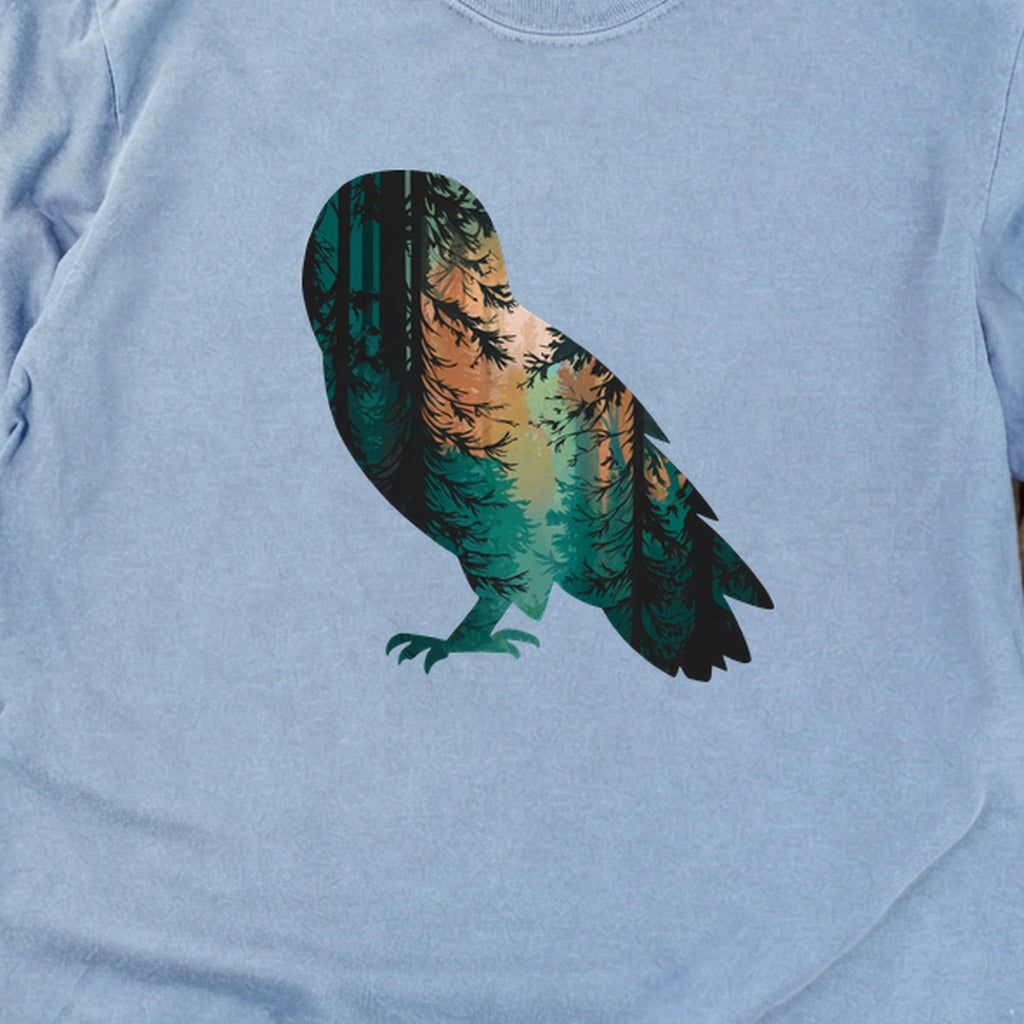 Barn Owl Silhouette Cotton Long Sleeve