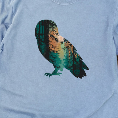 Barn Owl Silhouette Cotton Long Sleeve