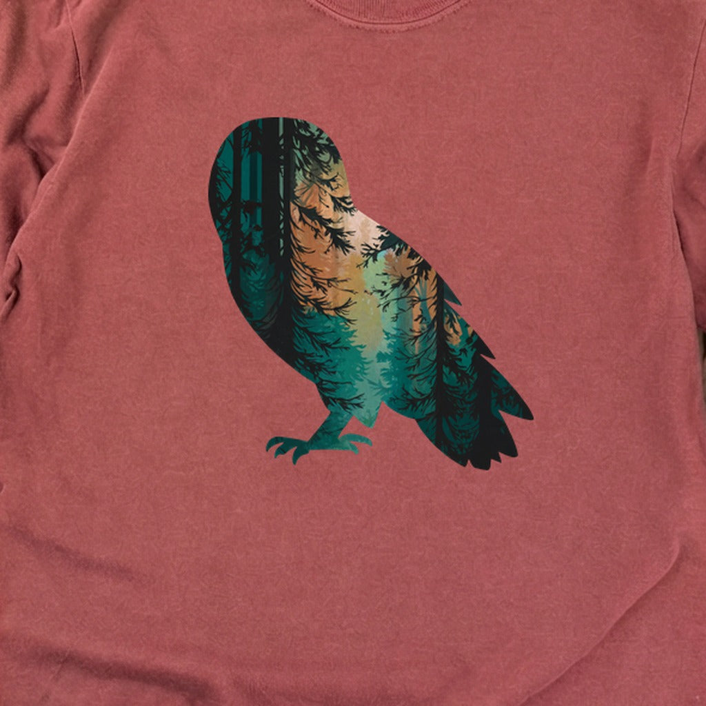 Barn Owl Silhouette Cotton Long Sleeve