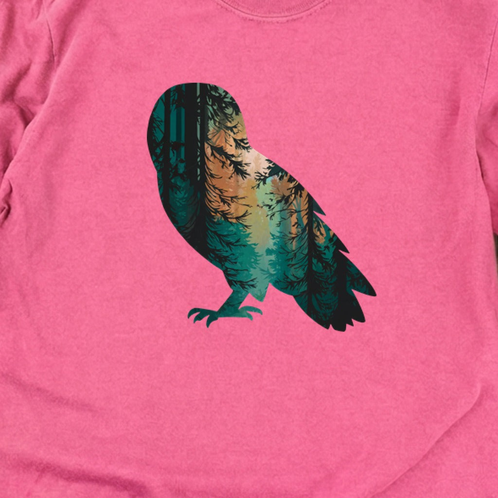 Barn Owl Silhouette Cotton Long Sleeve