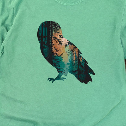 Barn Owl Silhouette Cotton Long Sleeve
