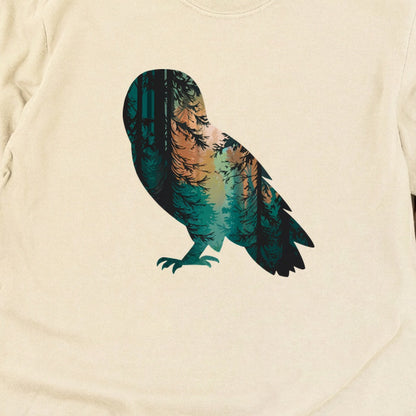 Barn Owl Silhouette Cotton Long Sleeve