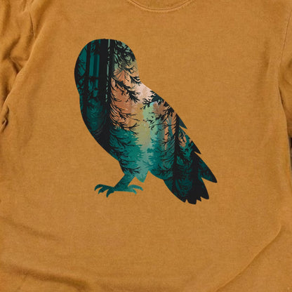Barn Owl Silhouette Cotton Long Sleeve
