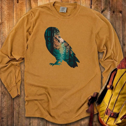 Barn Owl Silhouette Cotton Long Sleeve