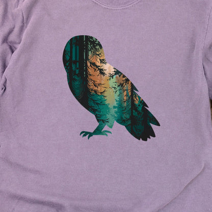 Barn Owl Silhouette Cotton Long Sleeve