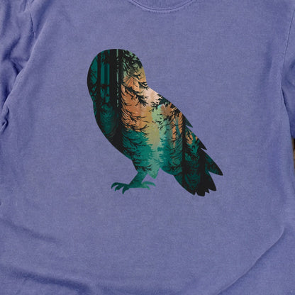 Barn Owl Silhouette Cotton Long Sleeve