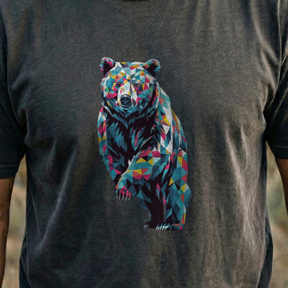 Bear Mosaic Cotton T-Shirt