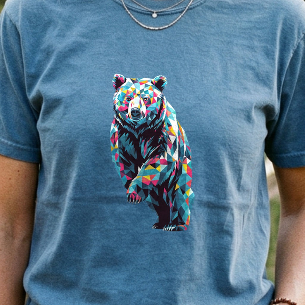 Bear Mosaic Cotton T-Shirt