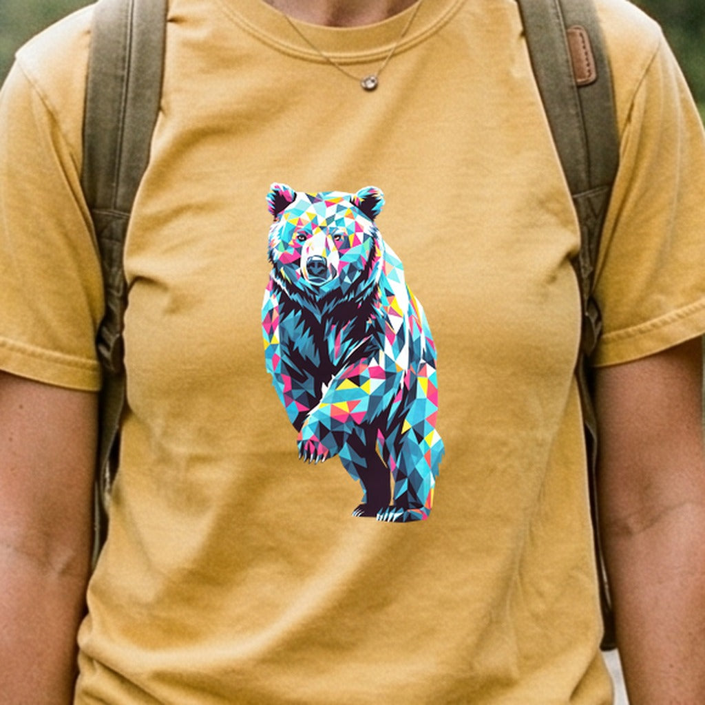 Bear Mosaic Cotton T-Shirt