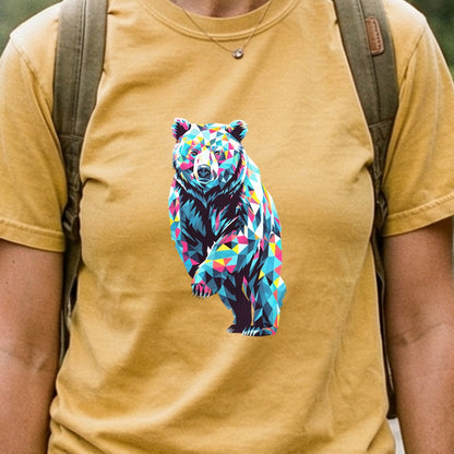 Bear Mosaic Cotton T-Shirt