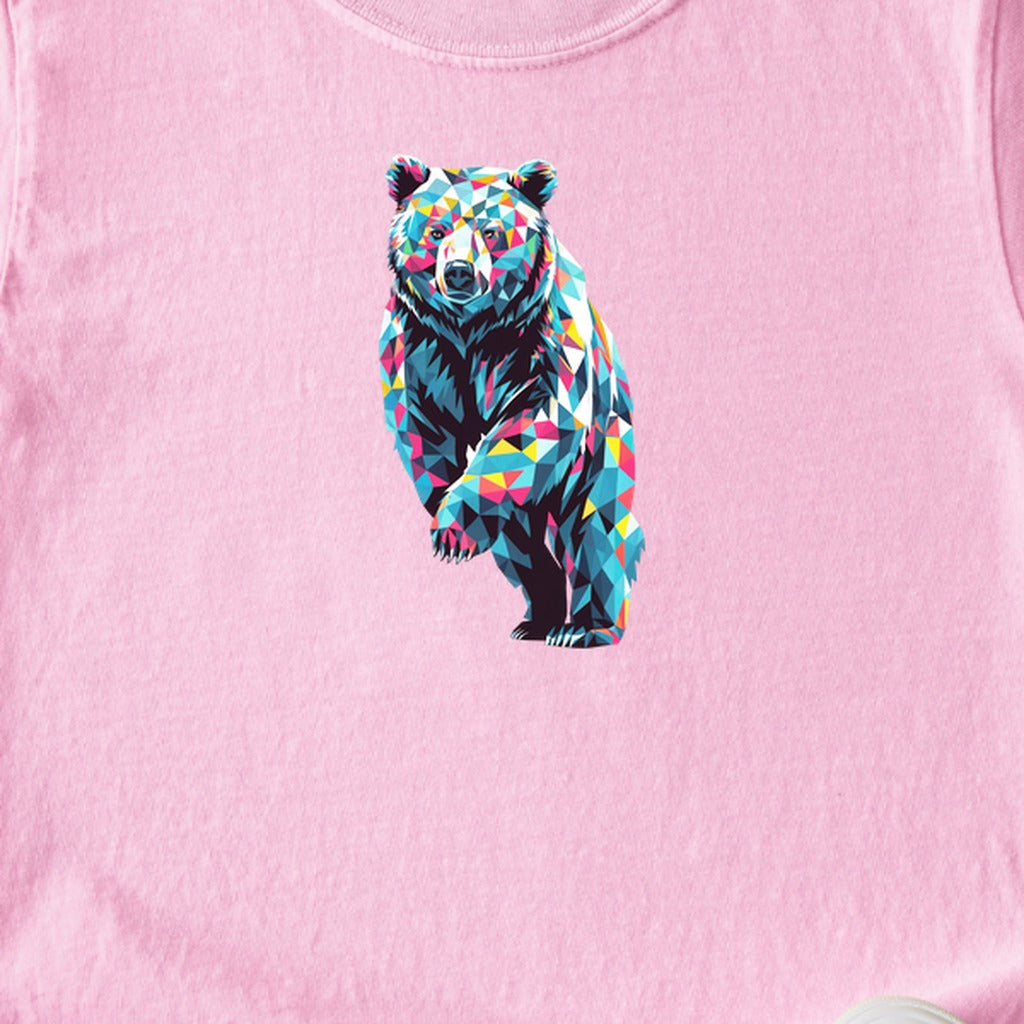 Bear Mosaic Kids Cotton T-Shirt