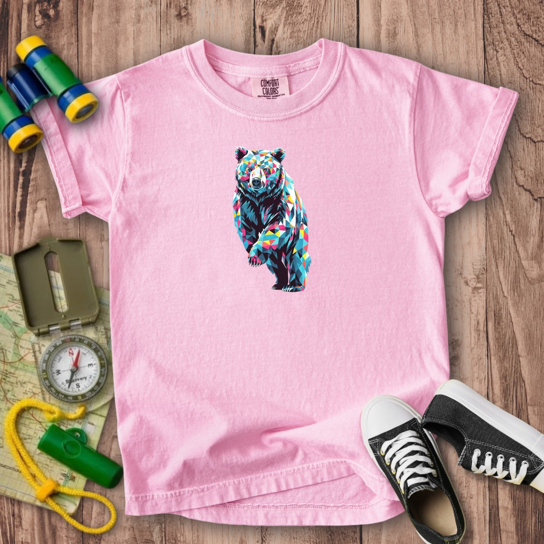 Bear Mosaic Kids Cotton T-Shirt