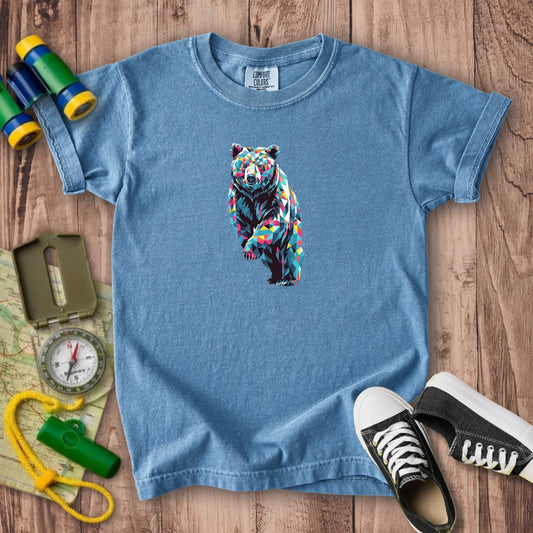 Bear Mosaic Kids Cotton T-Shirt