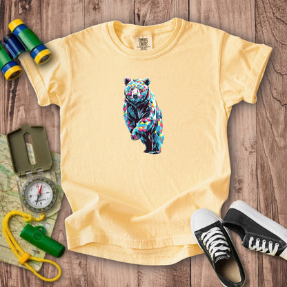 Bear Mosaic Kids Cotton T-Shirt