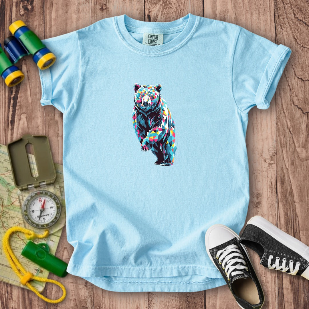 Bear Mosaic Kids Cotton T-Shirt