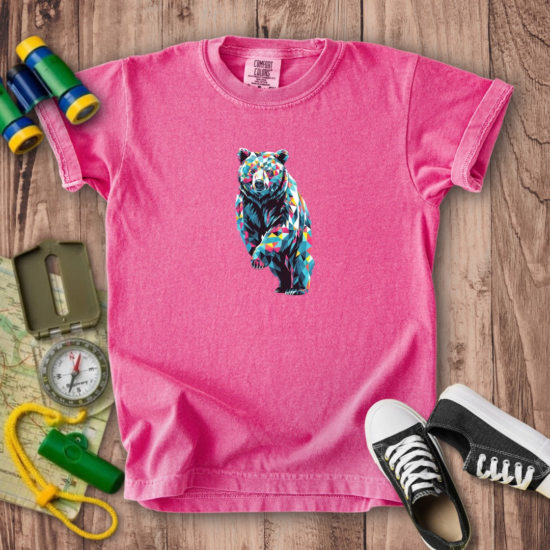 Bear Mosaic Kids Cotton T-Shirt