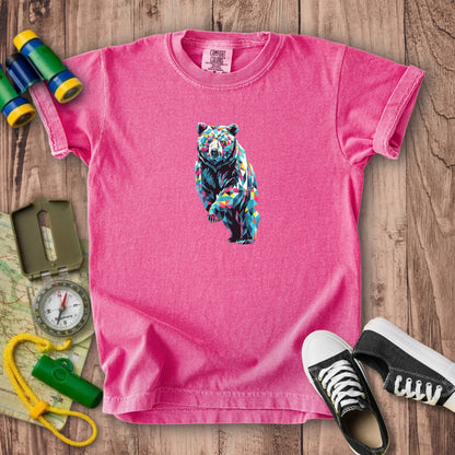 Bear Mosaic Kids Cotton T-Shirt
