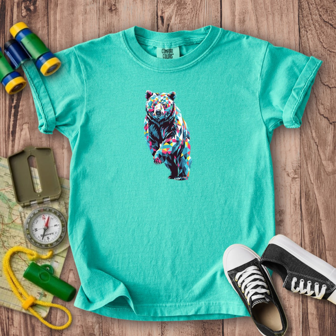 Bear Mosaic Kids Cotton T-Shirt