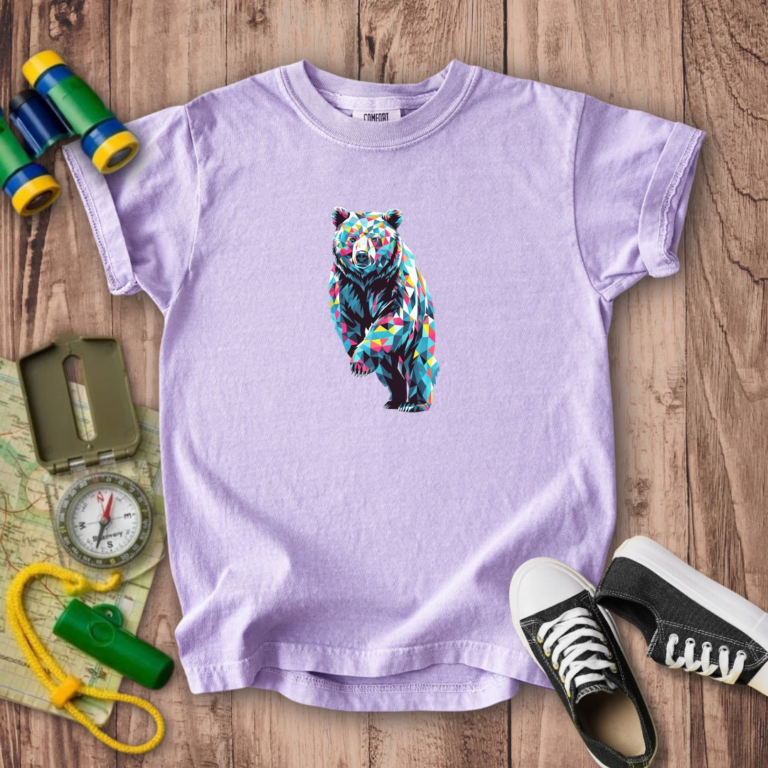 Bear Mosaic Kids Cotton T-Shirt