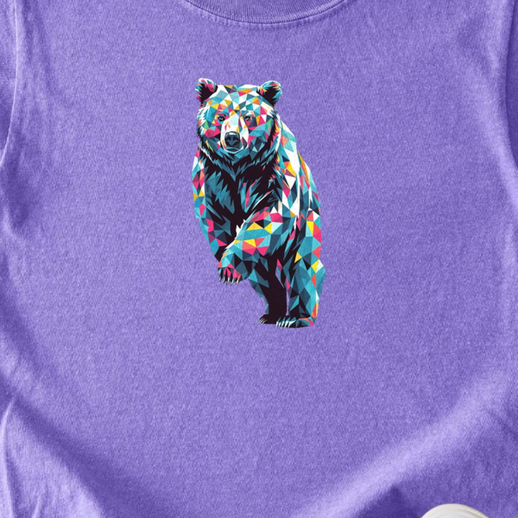 Bear Mosaic Kids Cotton T-Shirt