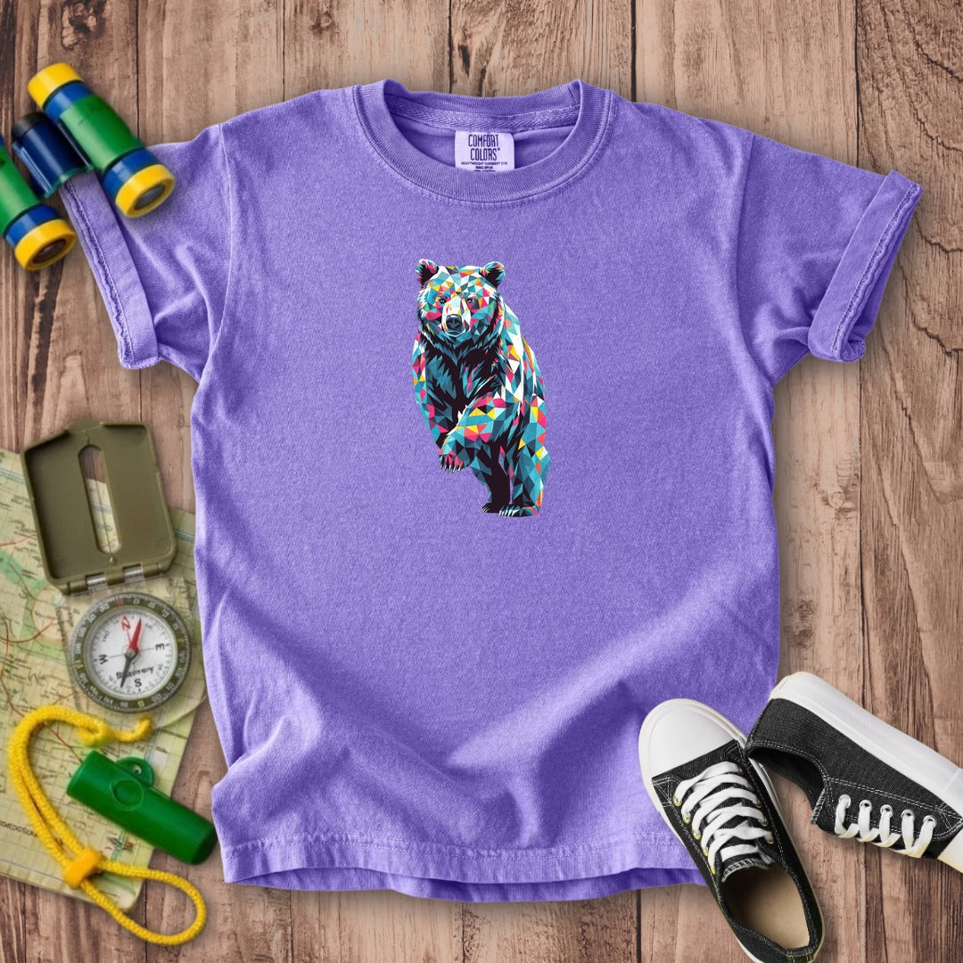 Bear Mosaic Kids Cotton T-Shirt