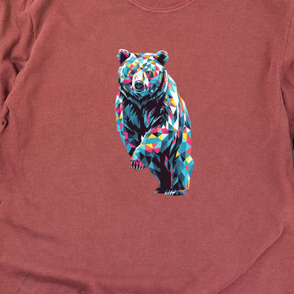 Bear Mosaic Cotton Long Sleeve