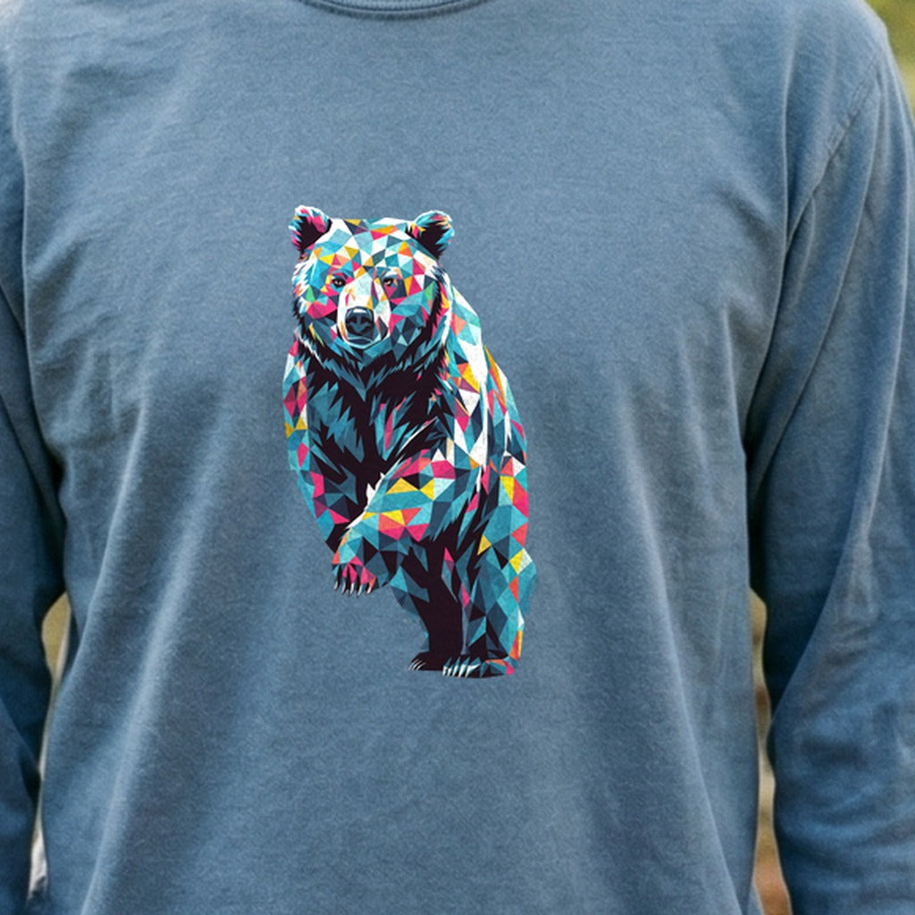 Bear Mosaic Cotton Long Sleeve