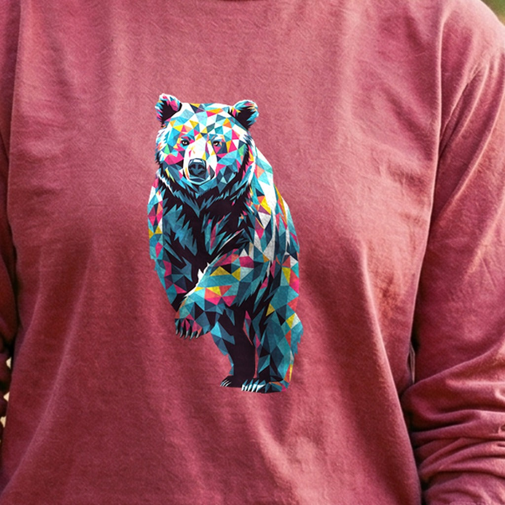 Bear Mosaic Cotton Long Sleeve