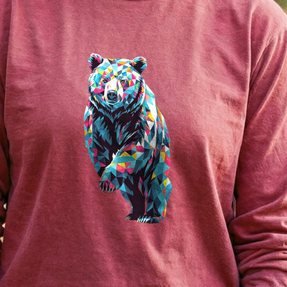 Bear Mosaic Cotton Long Sleeve