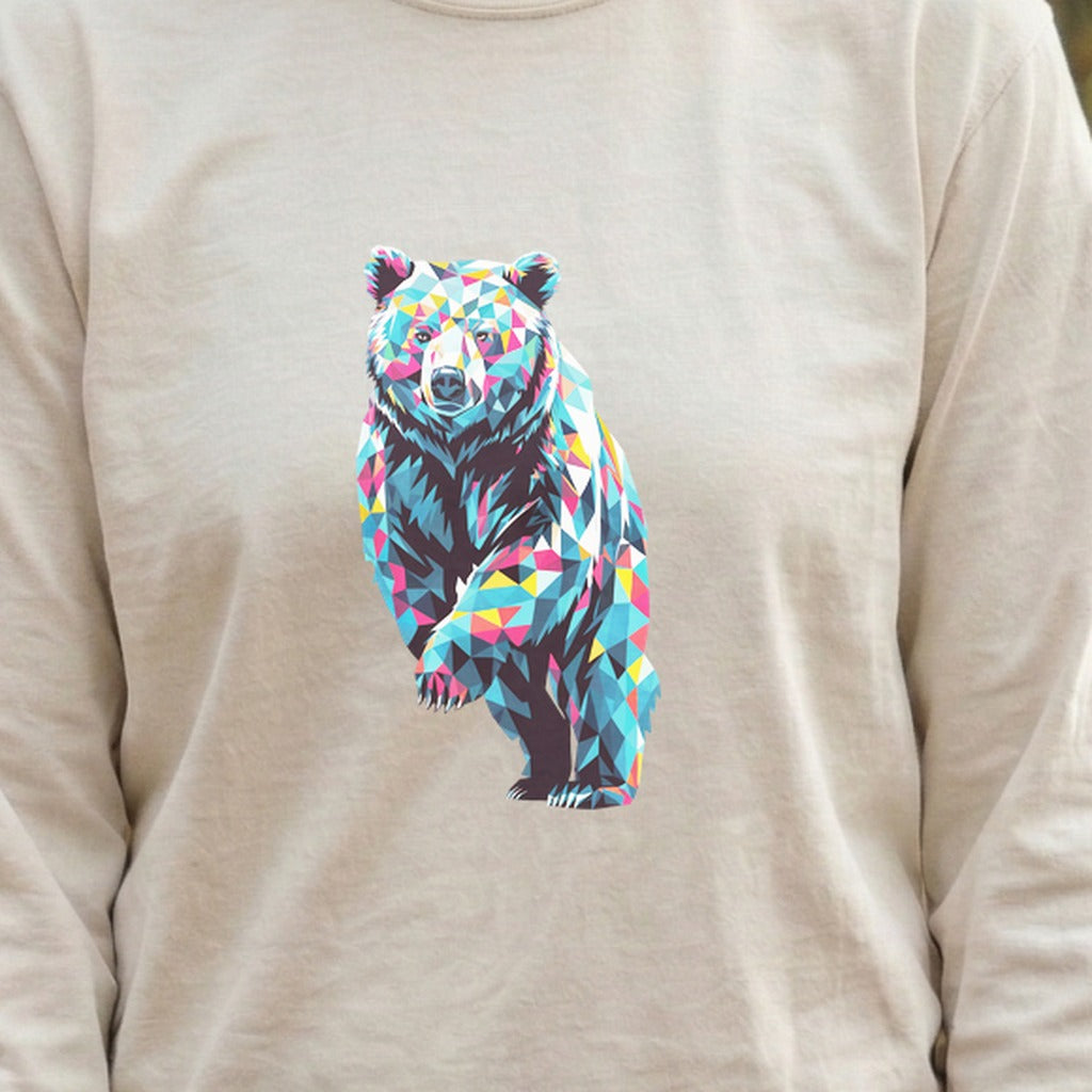 Bear Mosaic Cotton Long Sleeve