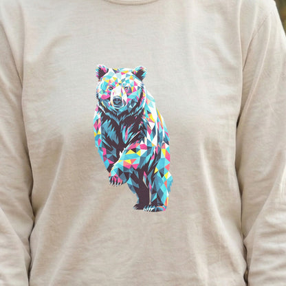 Bear Mosaic Cotton Long Sleeve