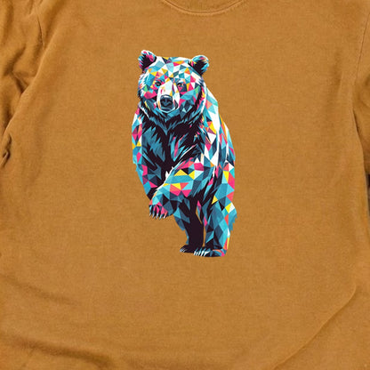 Bear Mosaic Cotton Long Sleeve