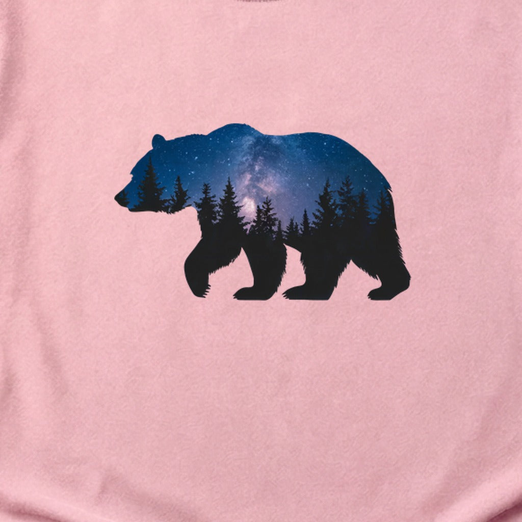Bear Night Silhouette Cotton T-Shirt