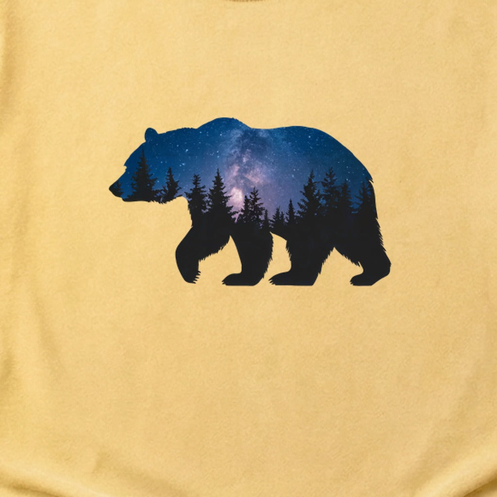Bear Night Silhouette Cotton T-Shirt