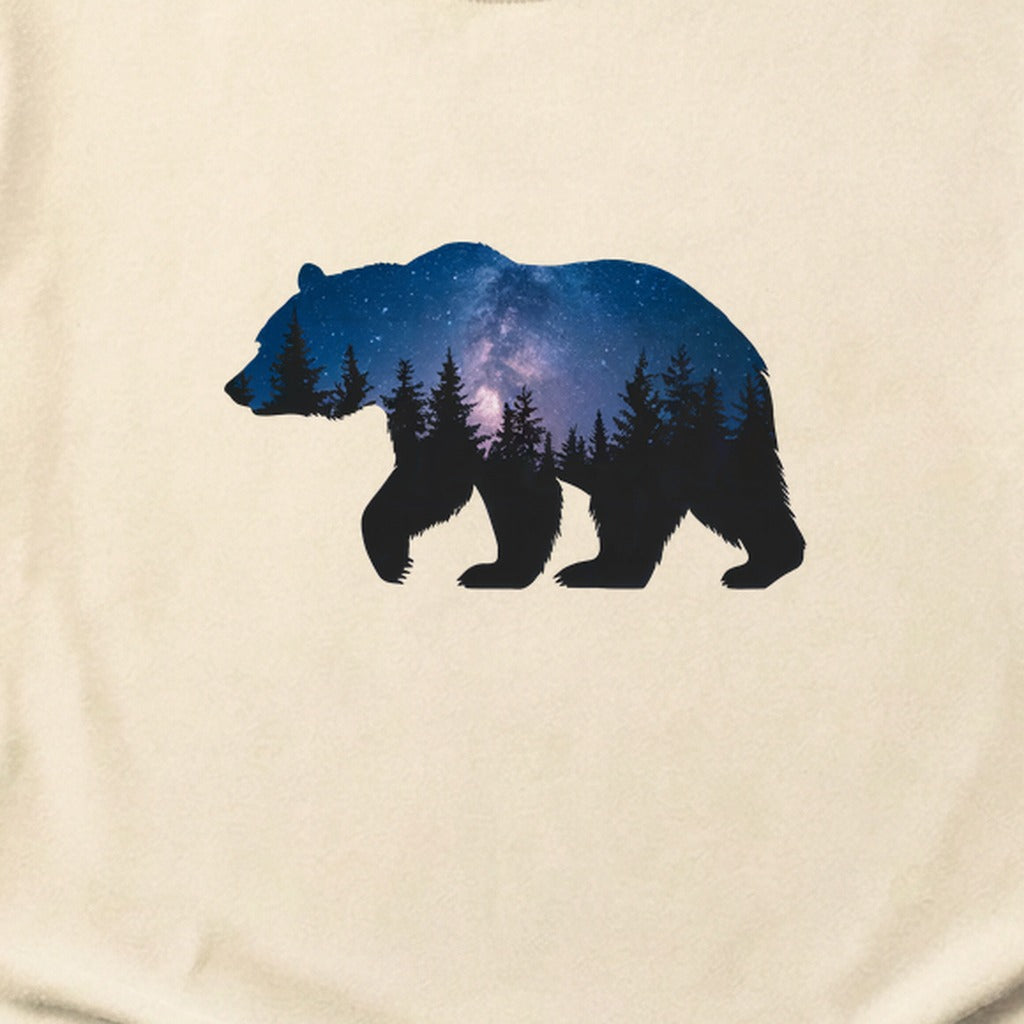 Bear Night Silhouette Cotton T-Shirt