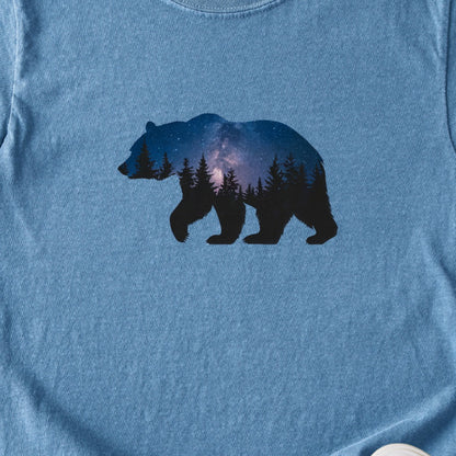 Bear Night Silhouette Kids Cotton T-Shirt