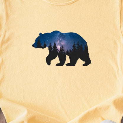 Bear Night Silhouette Kids Cotton T-Shirt