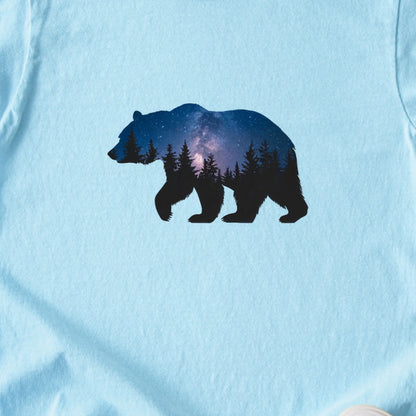 Bear Night Silhouette Kids Cotton T-Shirt
