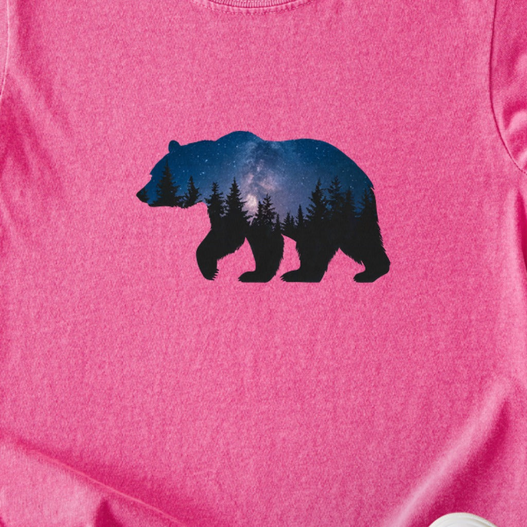 Bear Night Silhouette Kids Cotton T-Shirt