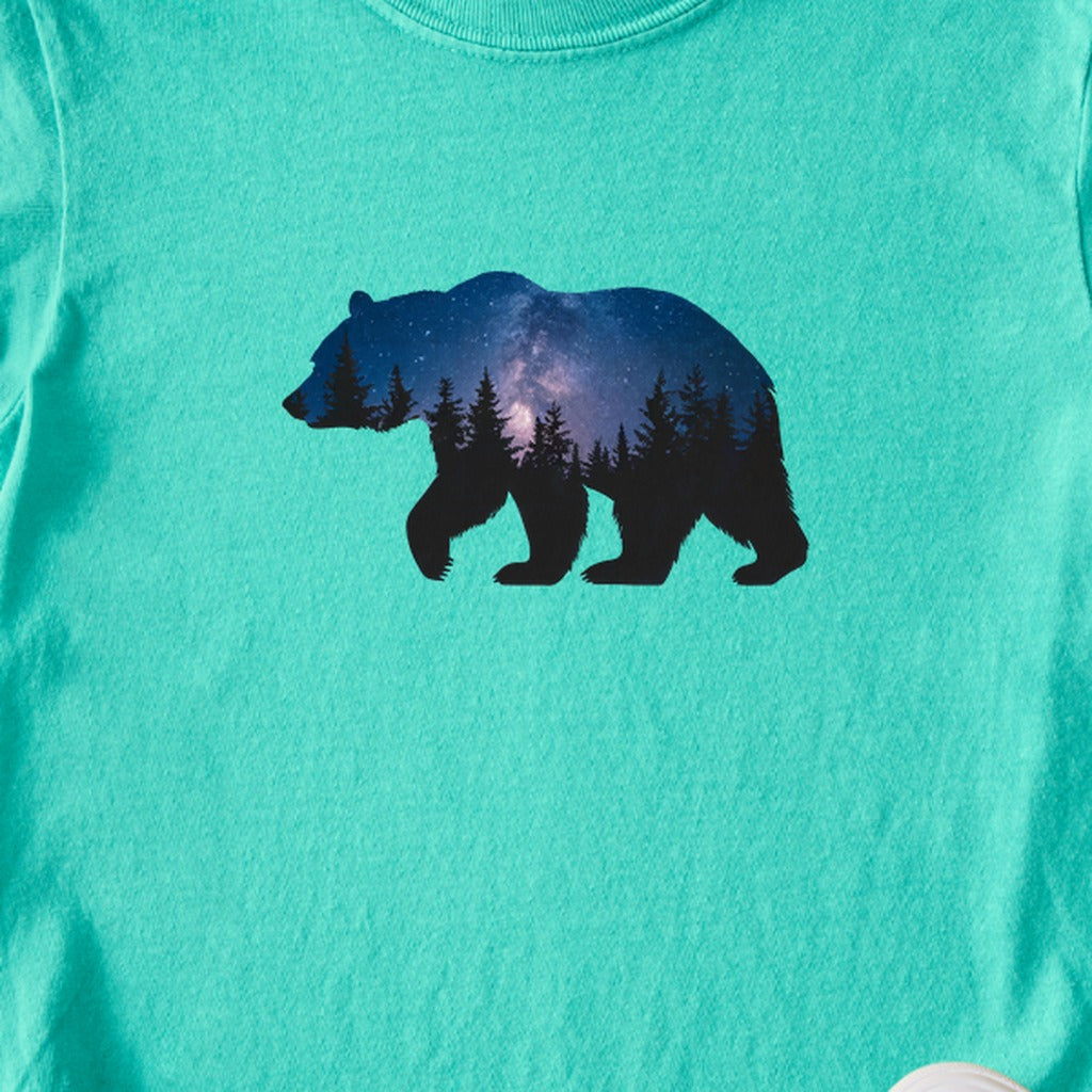 Bear Night Silhouette Kids Cotton T-Shirt