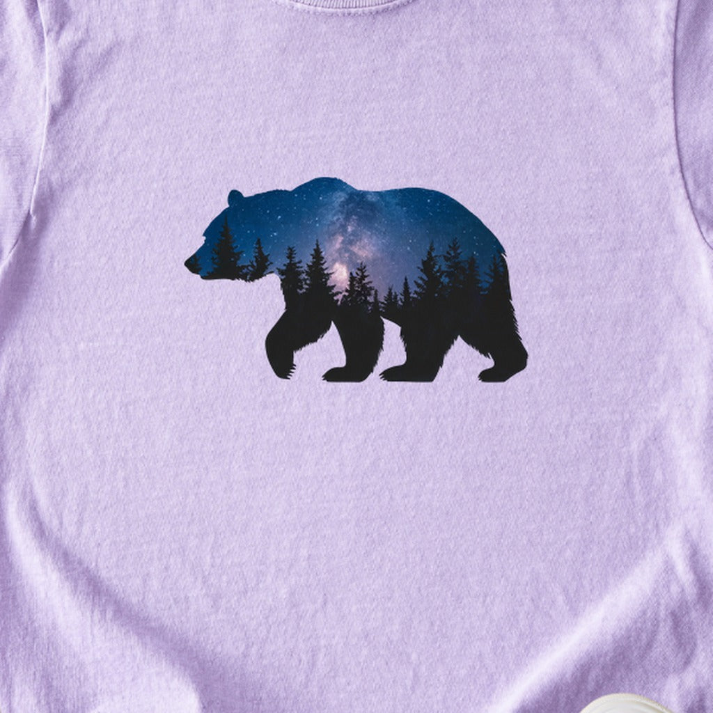 Bear Night Silhouette Kids Cotton T-Shirt