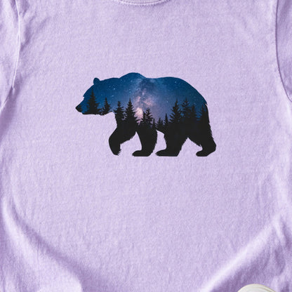 Bear Night Silhouette Kids Cotton T-Shirt