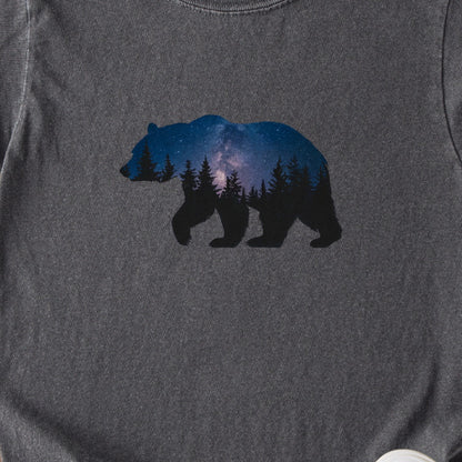 Bear Night Silhouette Kids Cotton T-Shirt
