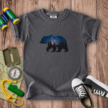 Bear Night Silhouette Kids Cotton T-Shirt