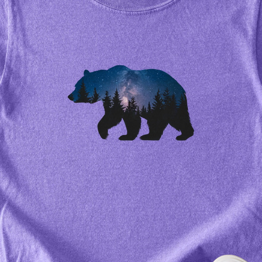 Bear Night Silhouette Kids Cotton T-Shirt