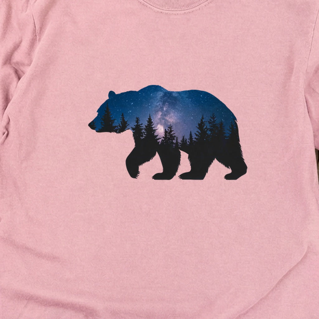 Bear Night Silhouette Cotton Long Sleeve